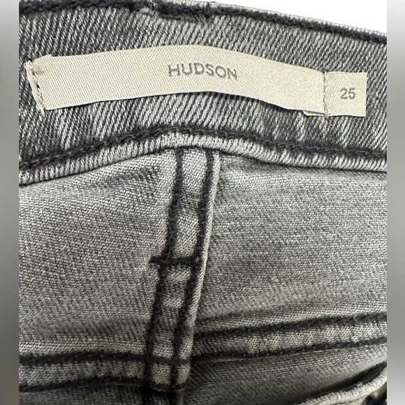 HUDSON Nico Mid-Rise Super Skinny Ankle Deconstructed Jean Size 25 - Picture 12 of 16